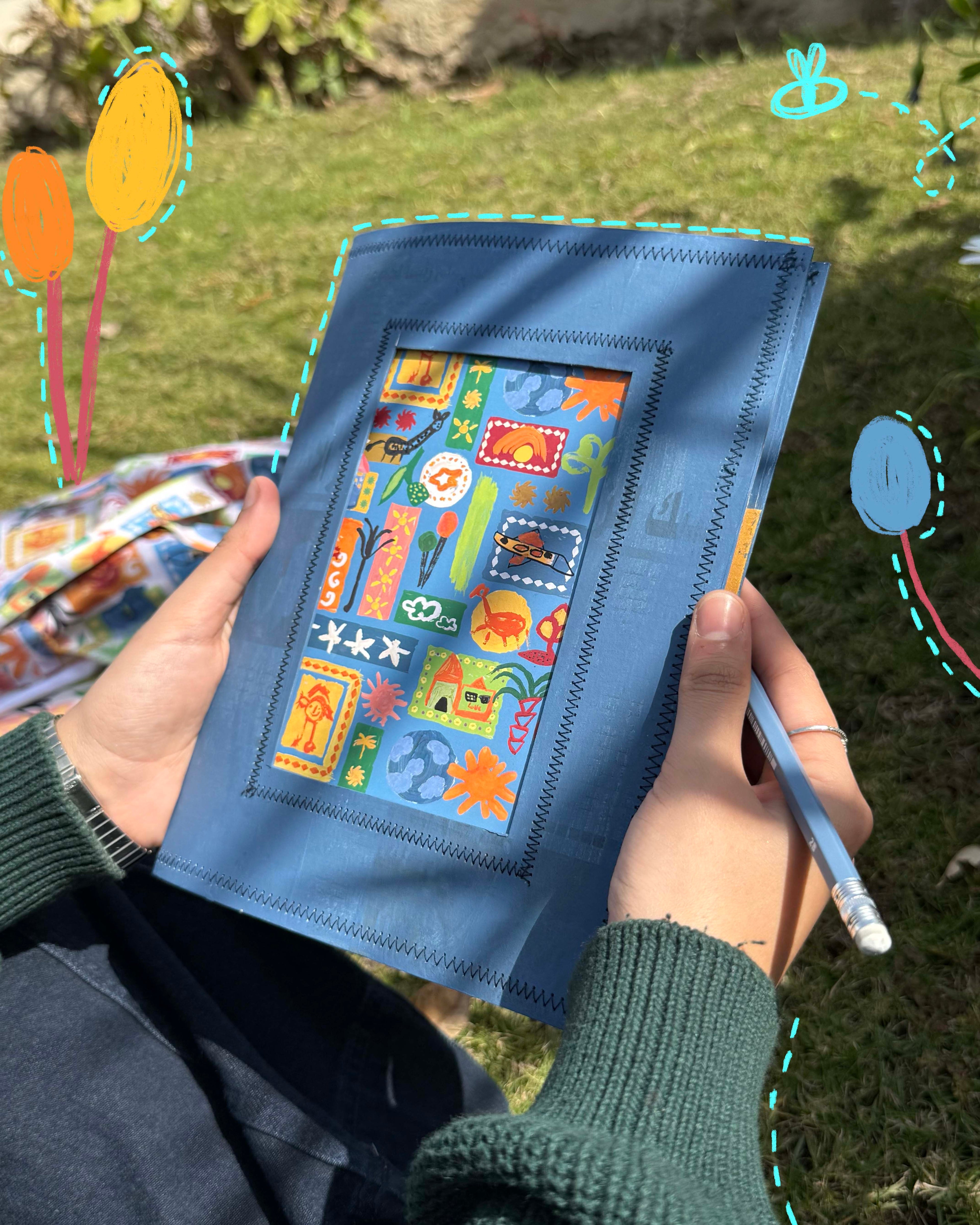 Wonder A5 Hand painted Notebook cover