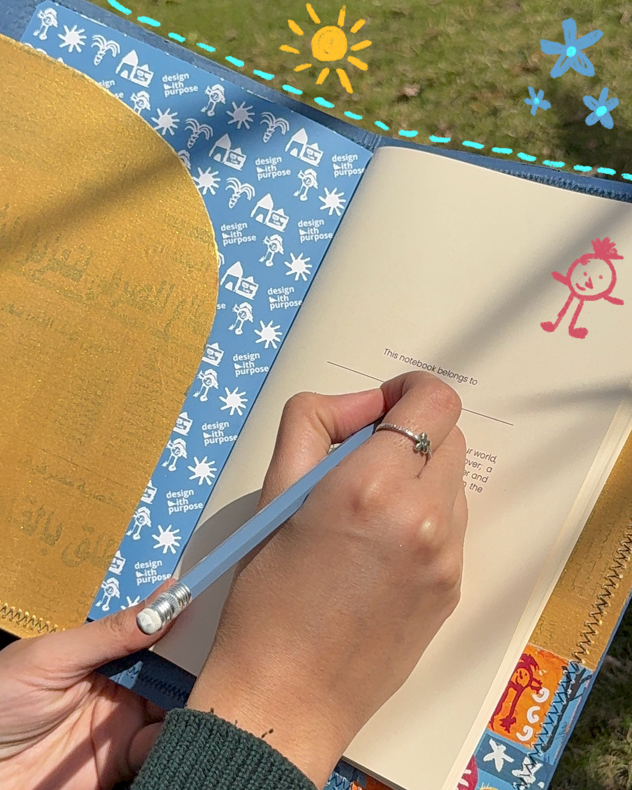 Wonder A5 Hand painted Notebook cover