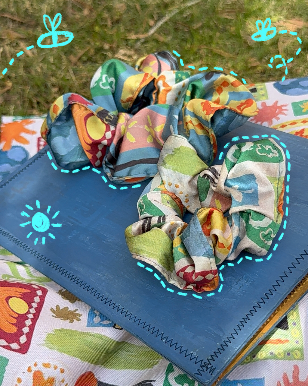 Wonder Upcycled Scrunchies Set