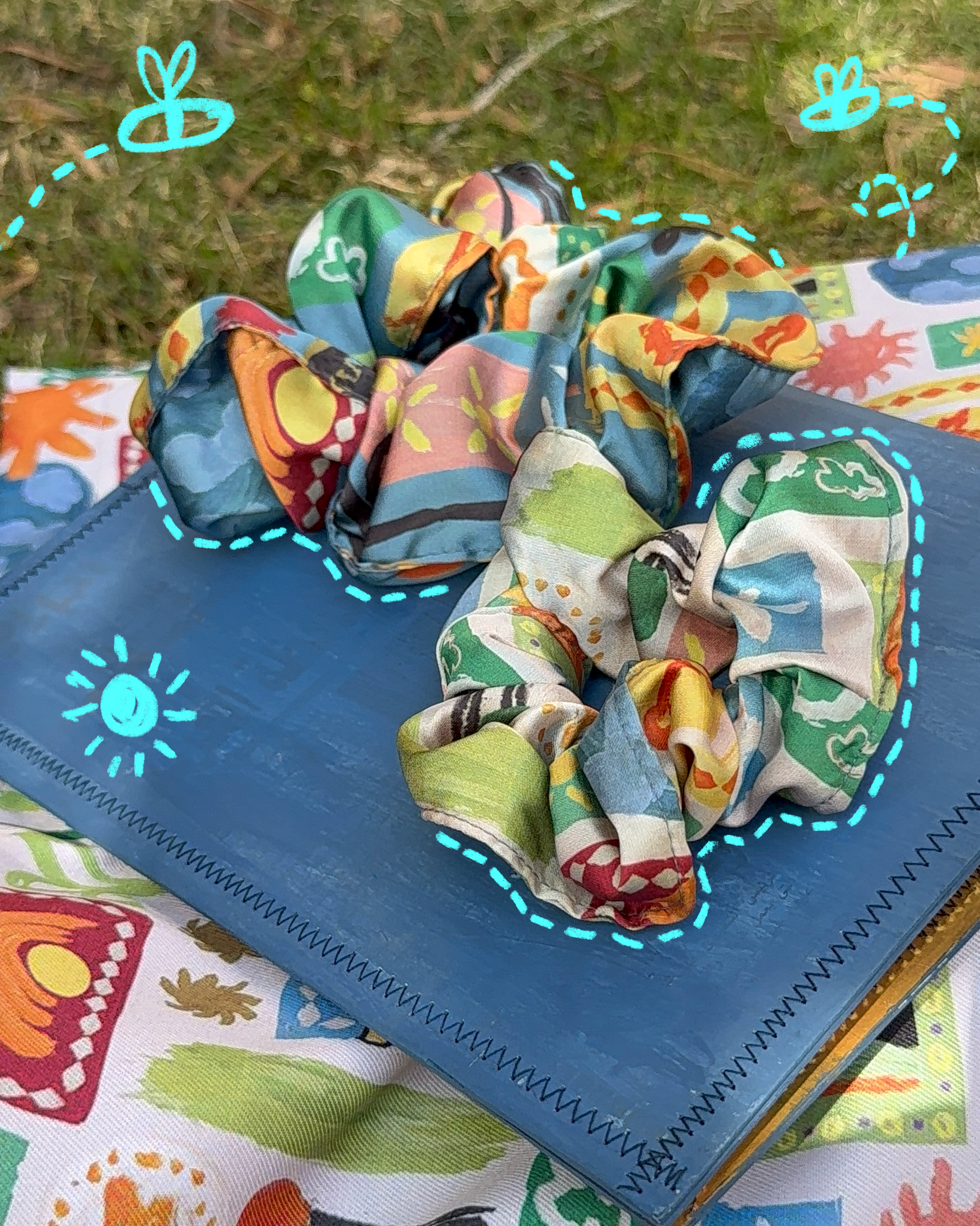 Wonder Upcycled Scrunchies Set